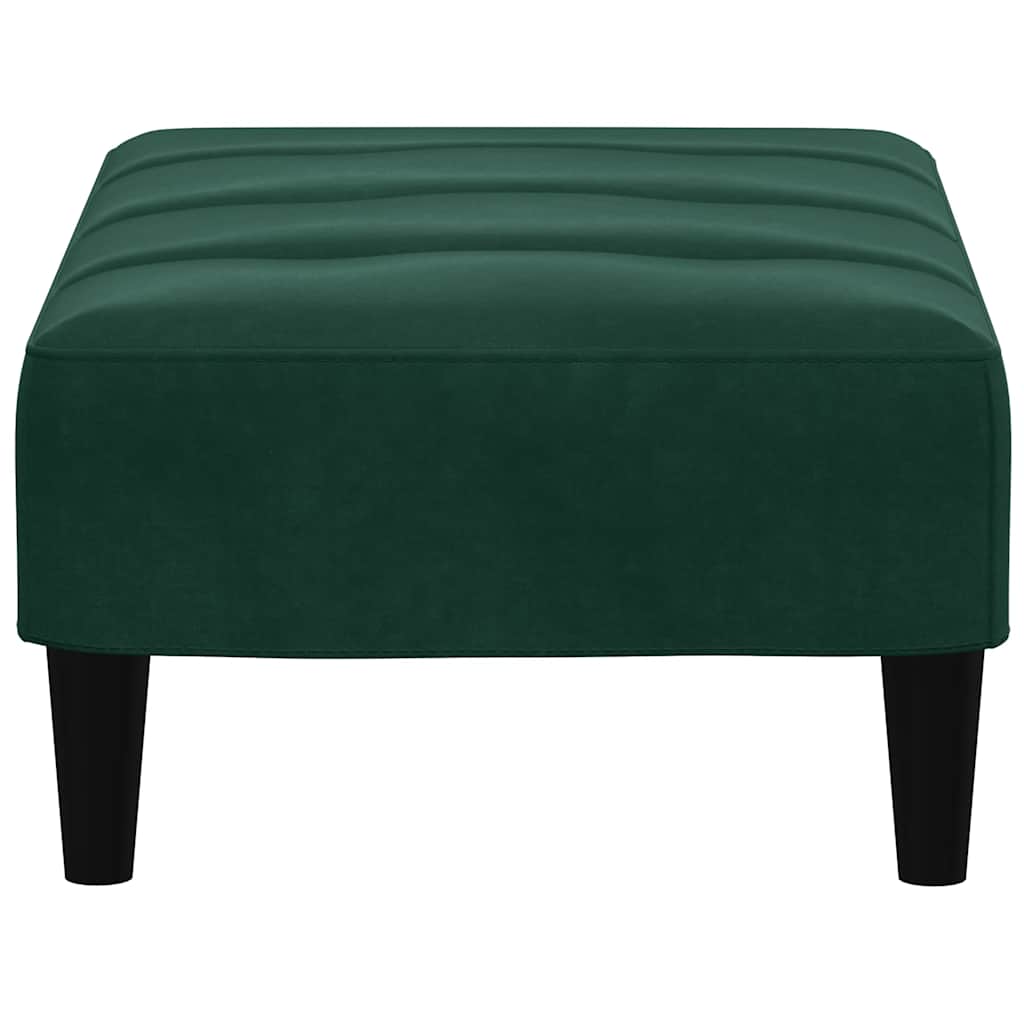 Fußhocker Dunkelgrün 77x55x31 cm Samt