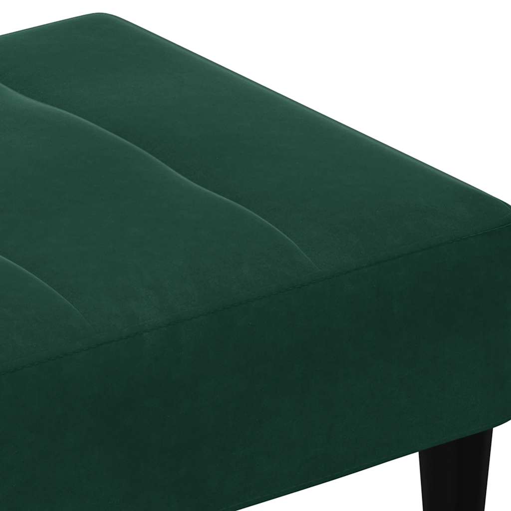 Fußhocker Dunkelgrün 77x55x31 cm Samt