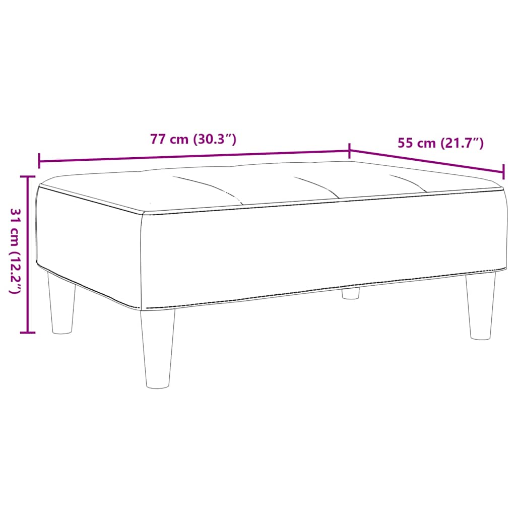 Fußhocker Dunkelgrün 77x55x31 cm Samt