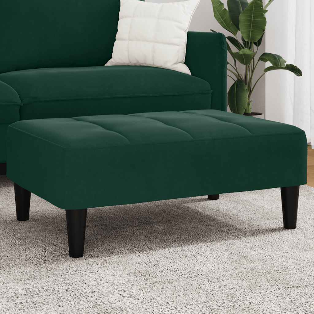 Fußhocker Dunkelgrün 77x55x31 cm Samt