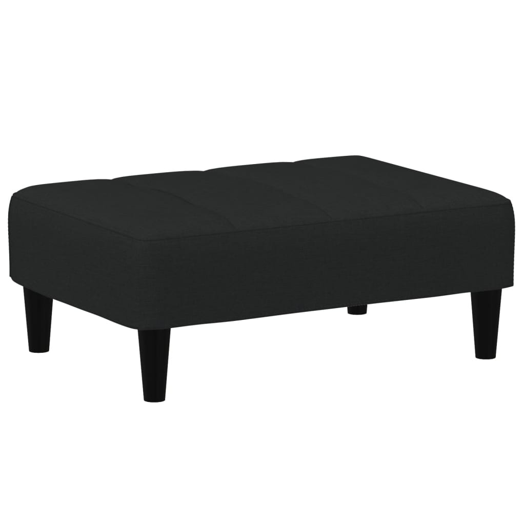 Fußhocker Schwarz 77x55x31 cm Samt