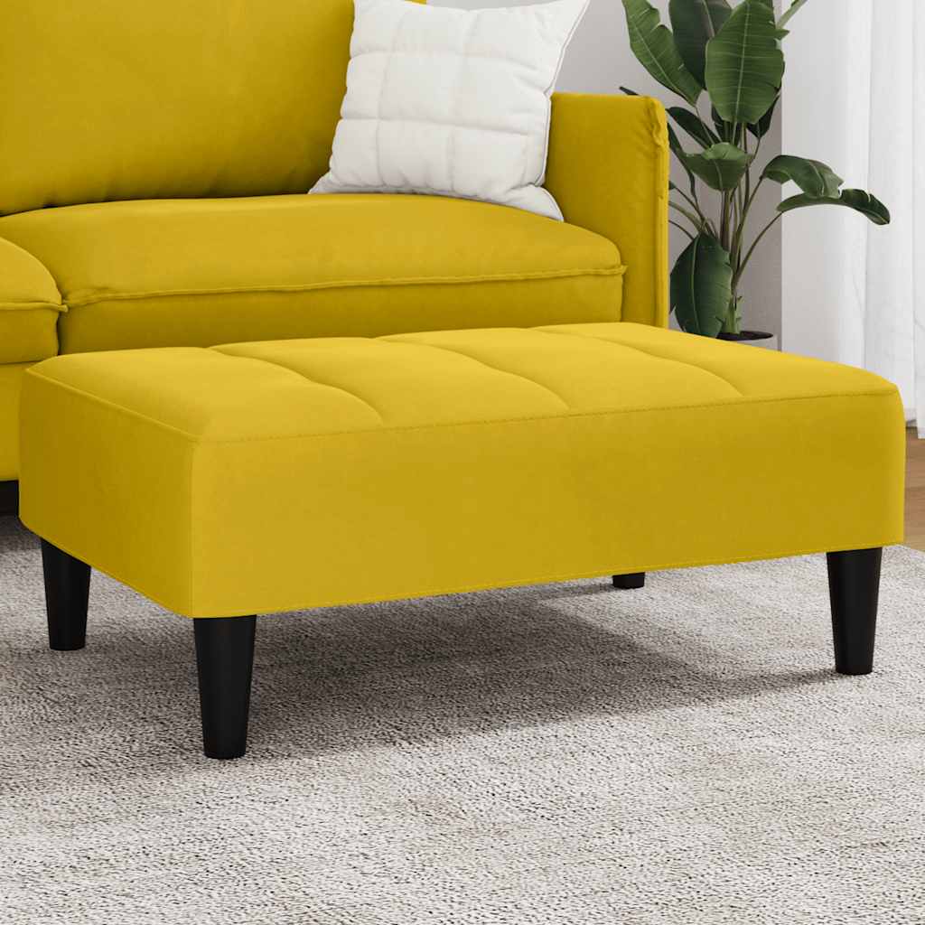 Fußhocker Gelb 77x55x31 cm Samt