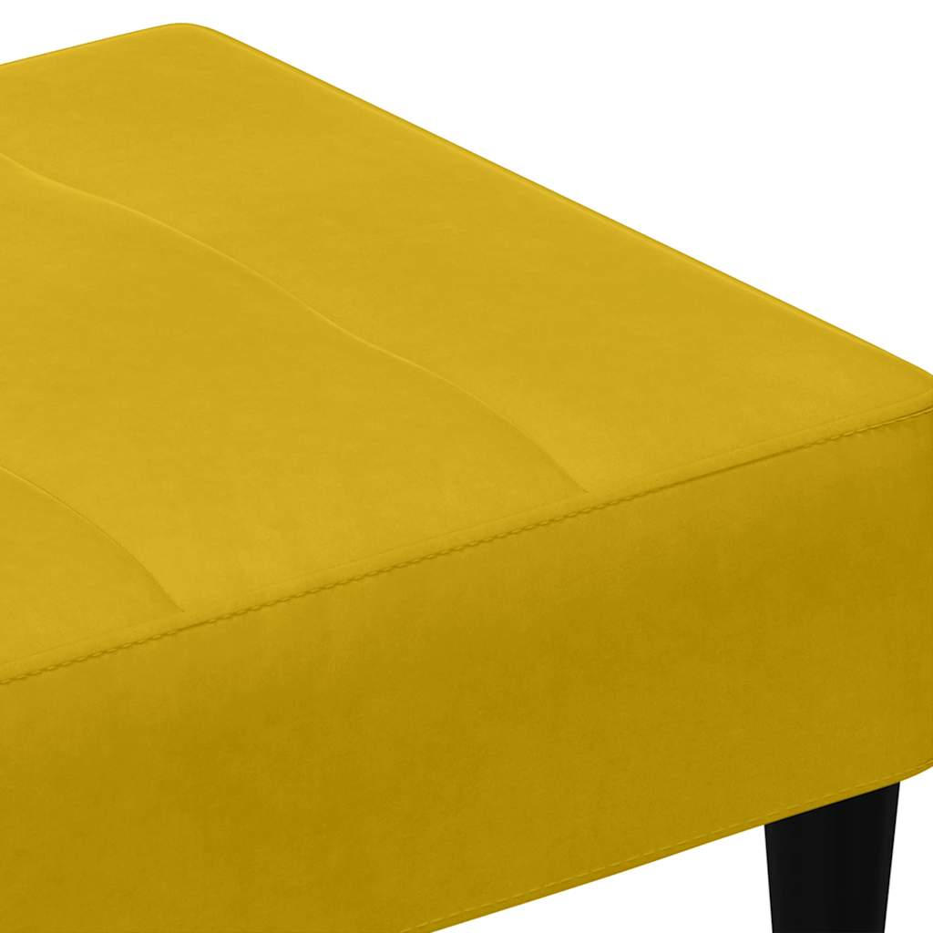 Fußhocker Gelb 77x55x31 cm Samt