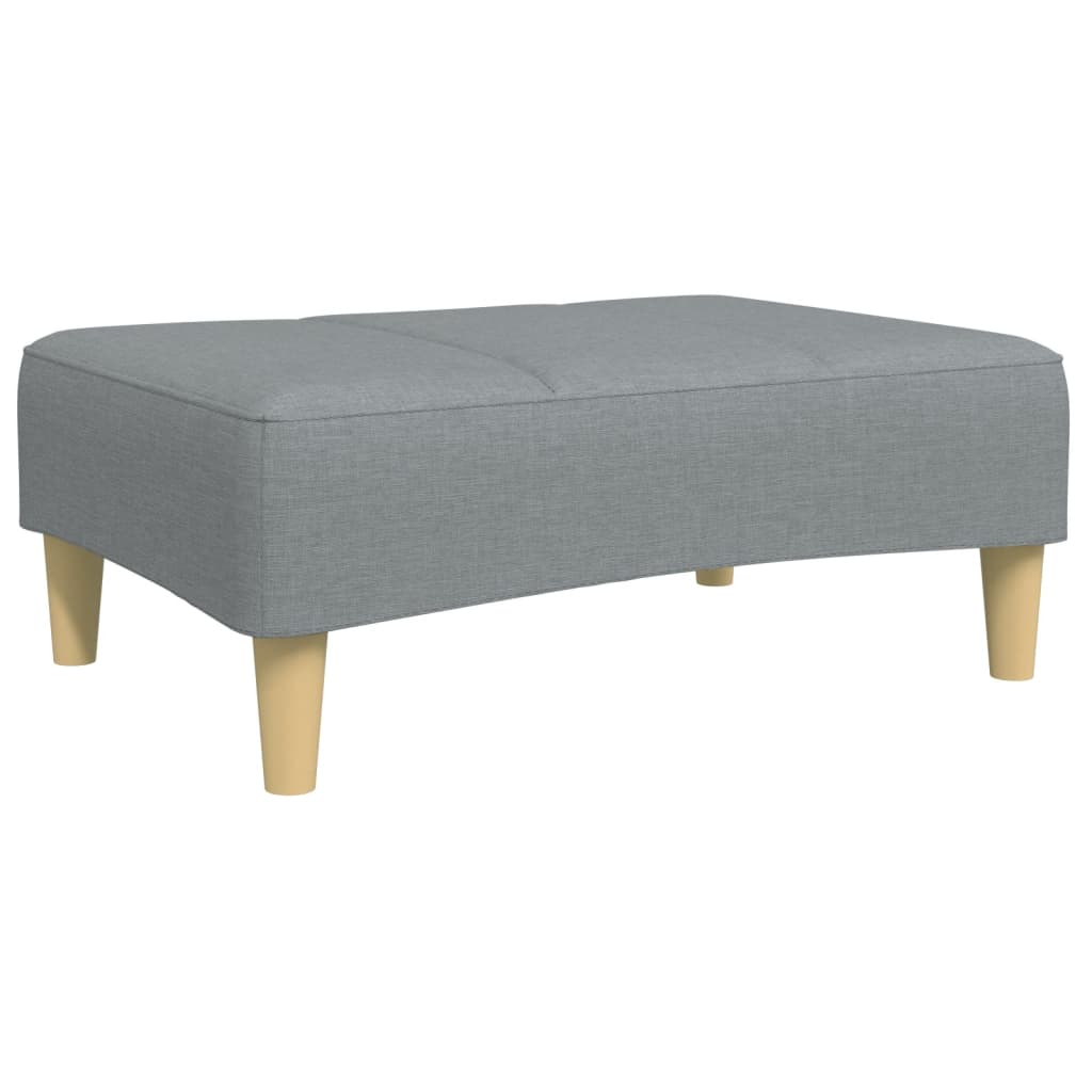Fußhocker Hellgrau 77x55x31 cm Stoff
