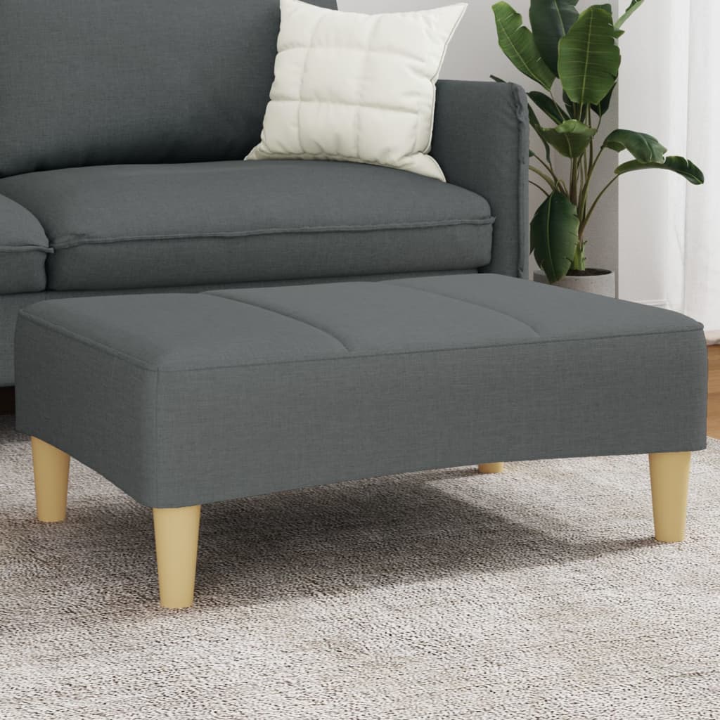 Fußhocker Dunkelgrau 77x55x31 cm Stoff
