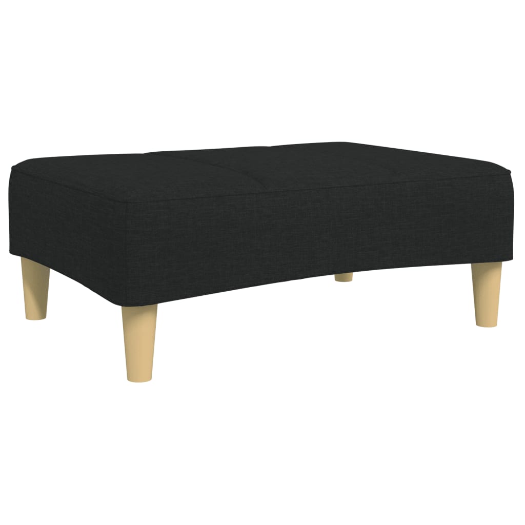 Fußhocker Schwarz 77x55x31 cm Stoff