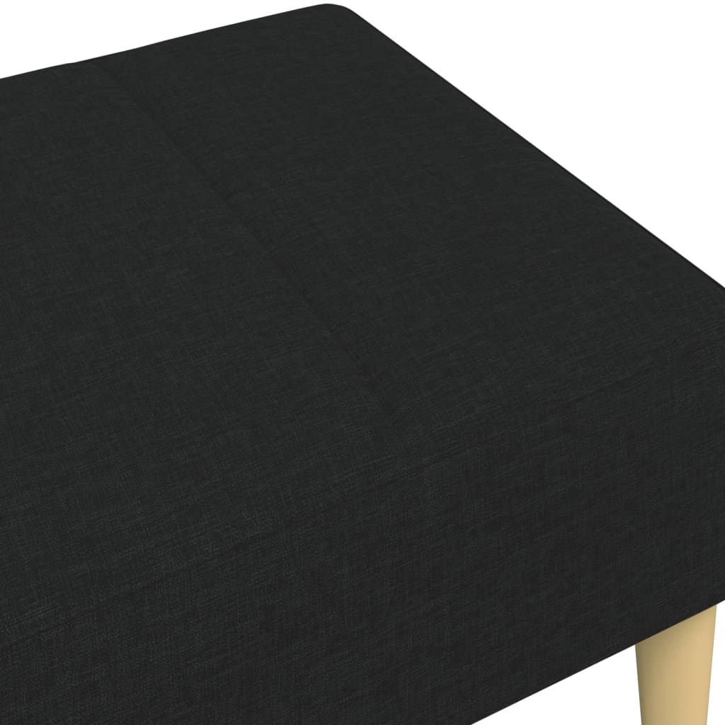 Fußhocker Schwarz 77x55x31 cm Stoff