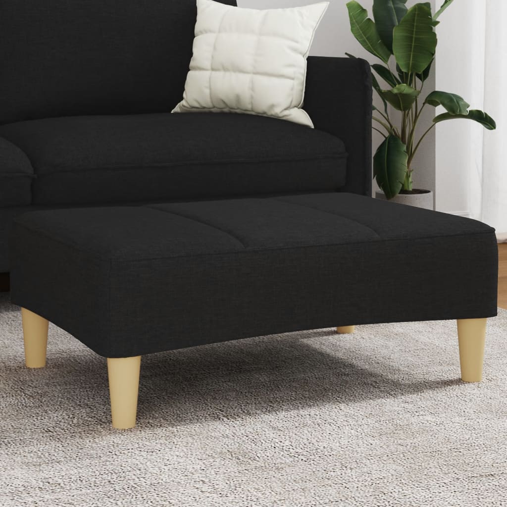 Fußhocker Schwarz 77x55x31 cm Stoff