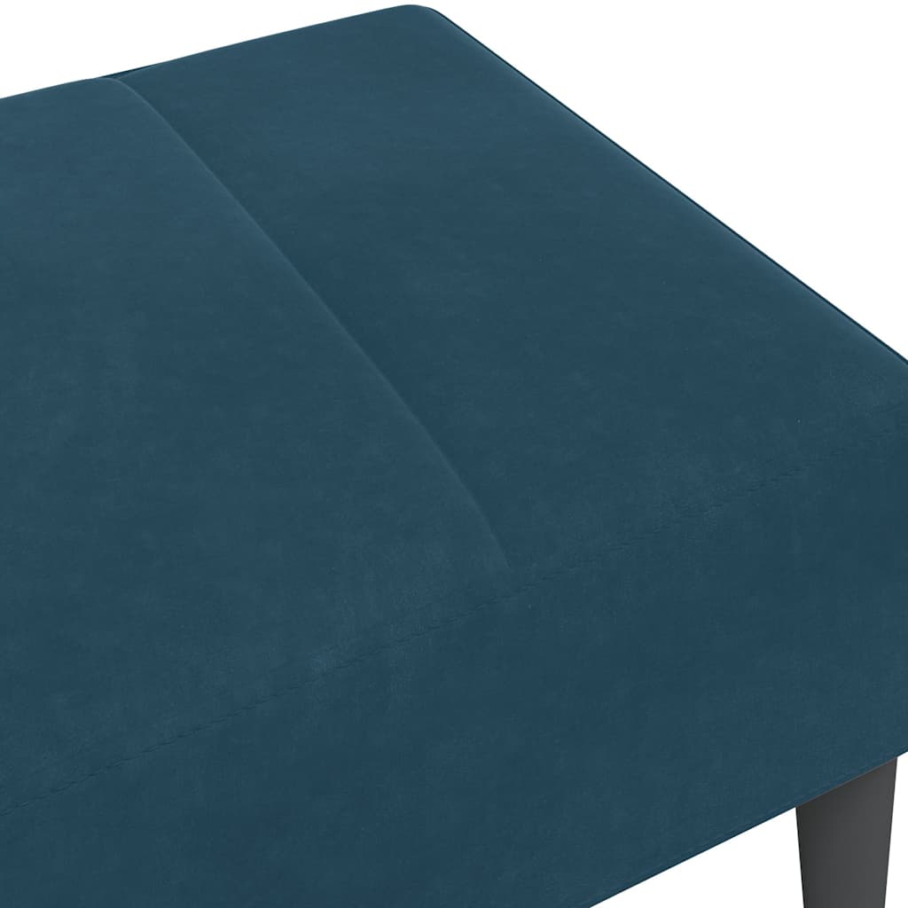 Fußhocker Blau 77x55x31 cm Samt