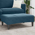 Fußhocker Blau 77x55x31 cm Samt