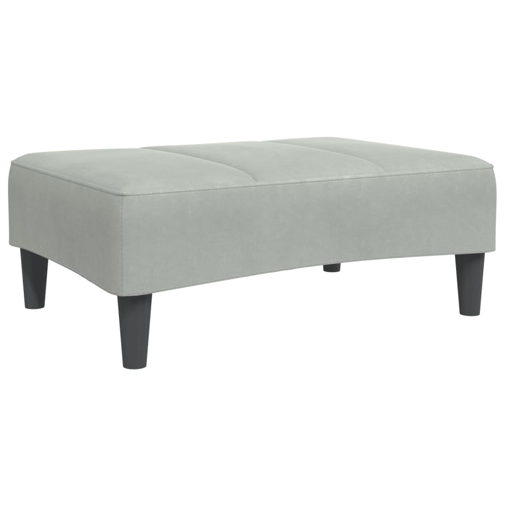 Fußhocker Hellgrau 77x55x31 cm Samt