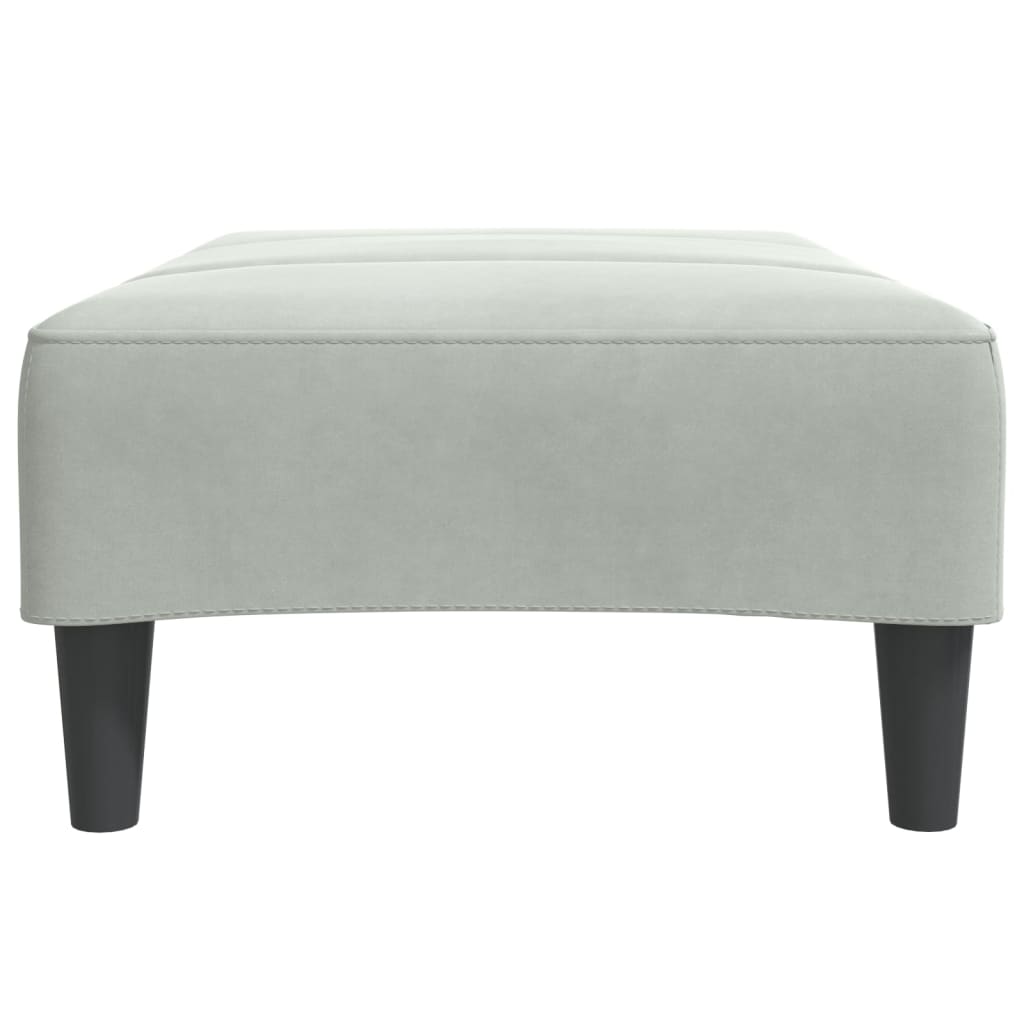 Fußhocker Hellgrau 77x55x31 cm Samt