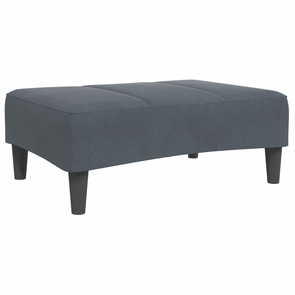 Fußhocker Dunkelgrau 77x55x31 cm Samt
