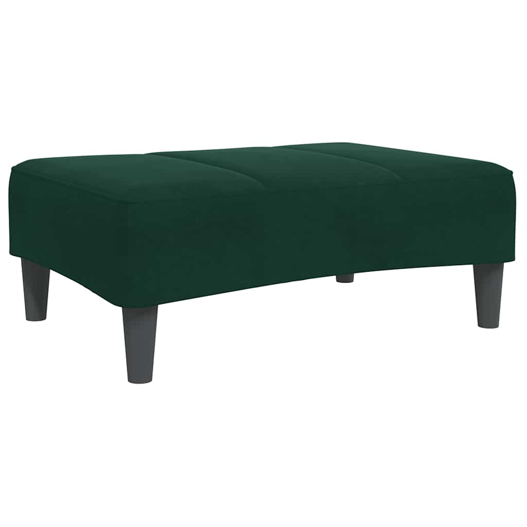 Fußhocker Dunkelgrün 77x55x31 cm Samt