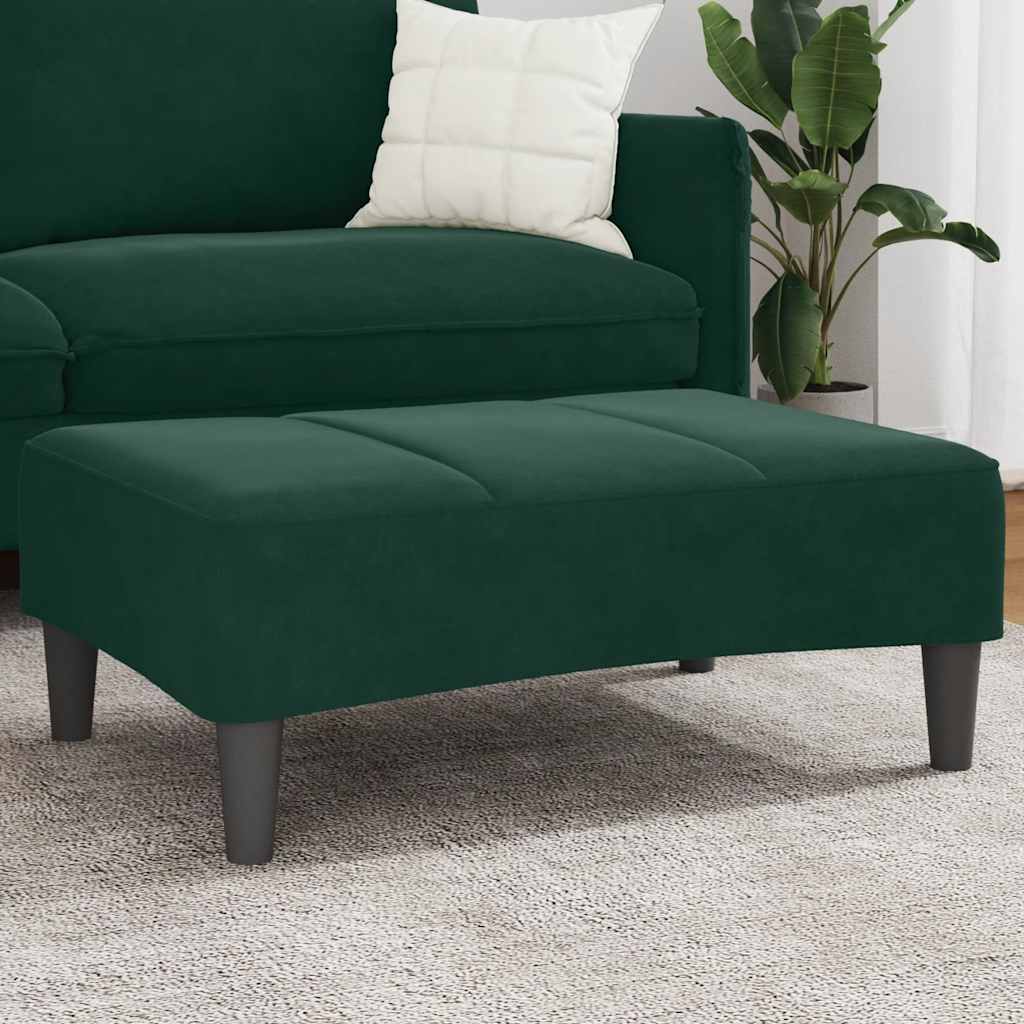 Fußhocker Dunkelgrün 77x55x31 cm Samt