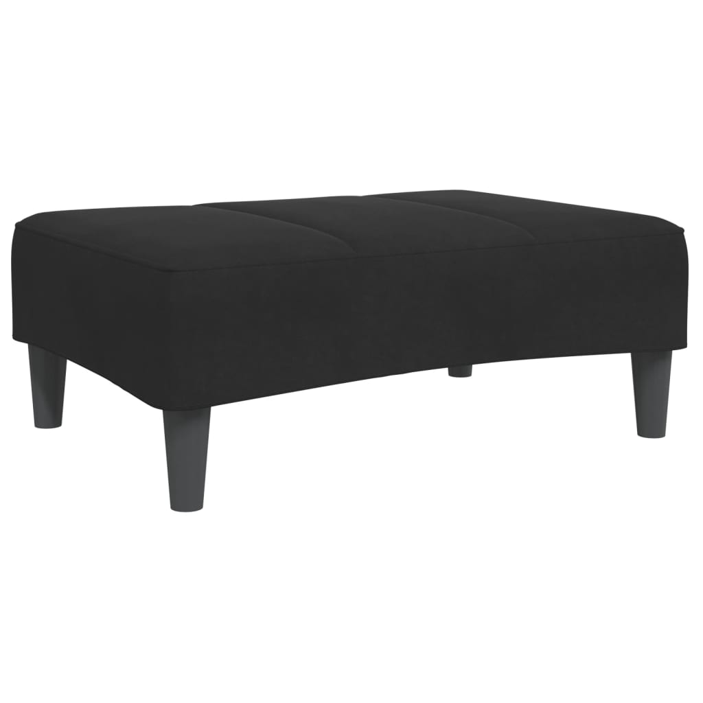 Fußhocker Schwarz 77x55x31 cm Samt