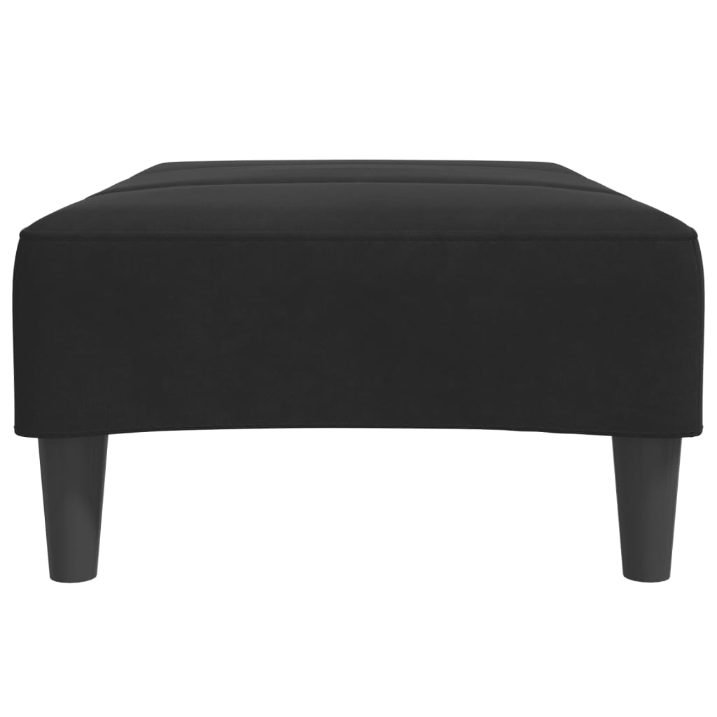 Fußhocker Schwarz 77x55x31 cm Samt