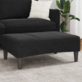 Fußhocker Schwarz 77x55x31 cm Samt
