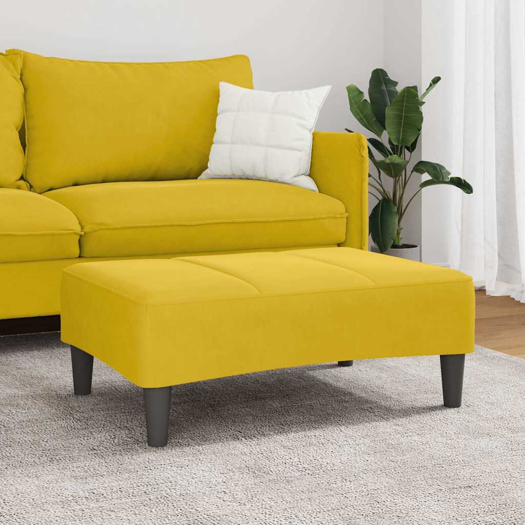 Fußhocker Gelb 77x55x31 cm Samt