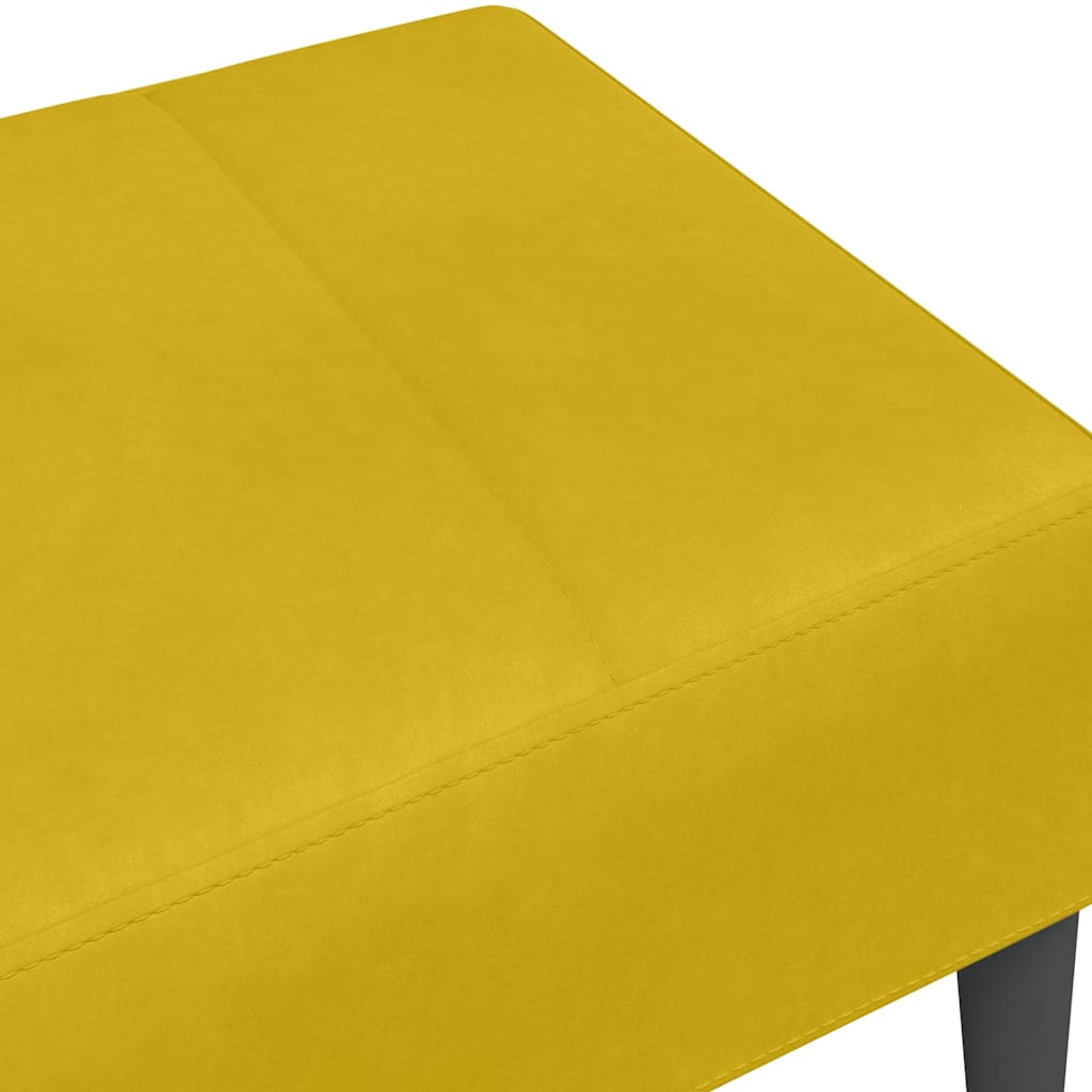 Fußhocker Gelb 77x55x31 cm Samt