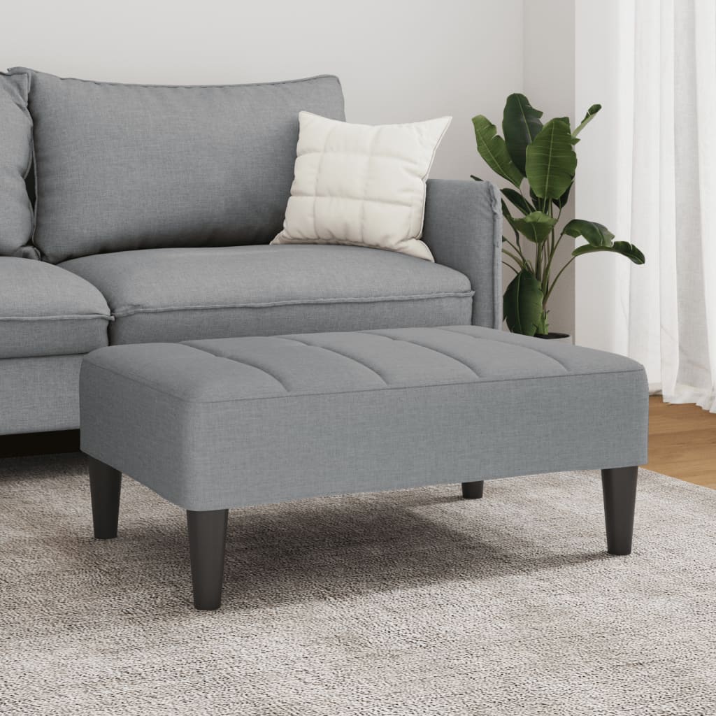 Fußhocker Hellgrau 77x55x31 cm Stoff