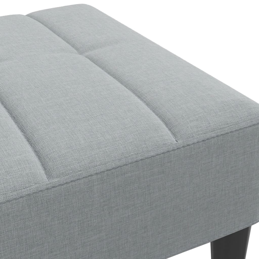 Fußhocker Hellgrau 77x55x31 cm Stoff