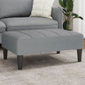 Fußhocker Hellgrau 77x55x31 cm Stoff