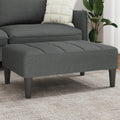 Fußhocker Dunkelgrau 77x55x31 cm Stoff