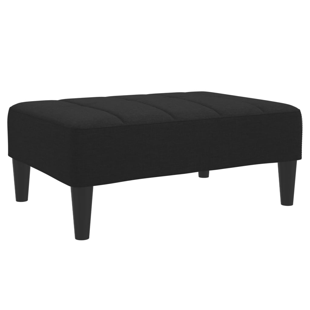 Fußhocker Schwarz 77x55x31 cm Stoff