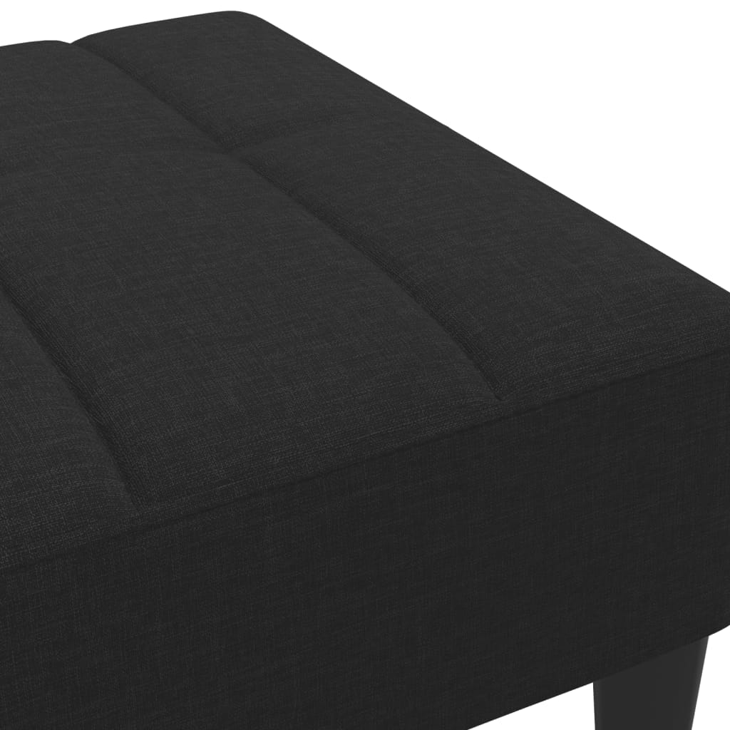 Fußhocker Schwarz 77x55x31 cm Stoff