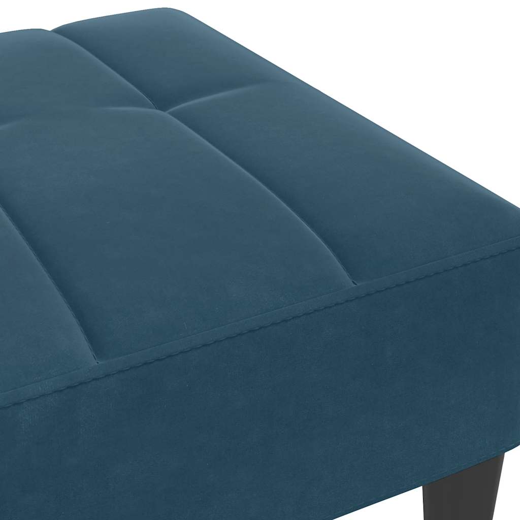 Fußhocker Blau 77x55x31 cm Samt