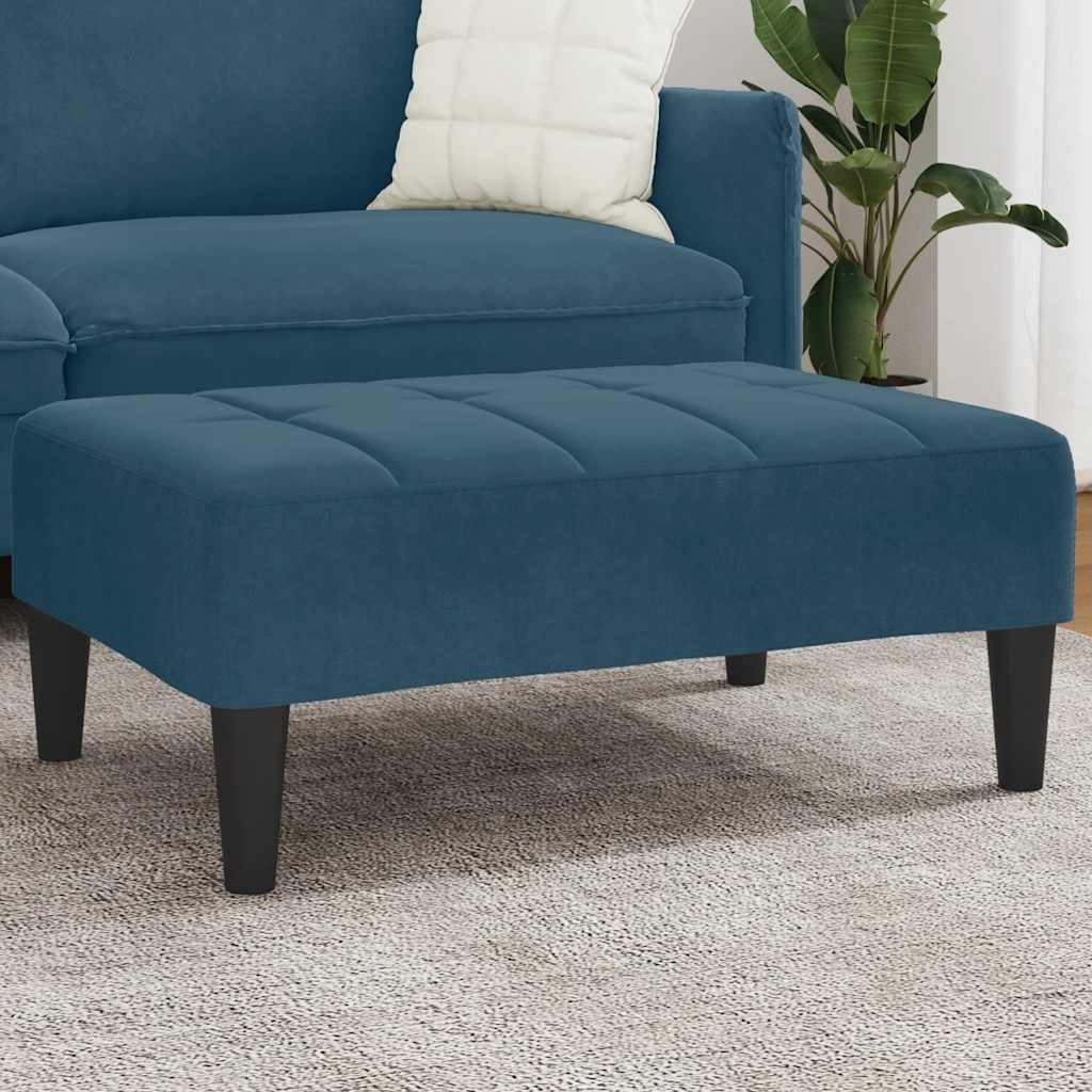 Fußhocker Blau 77x55x31 cm Samt