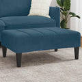 Fußhocker Blau 77x55x31 cm Samt