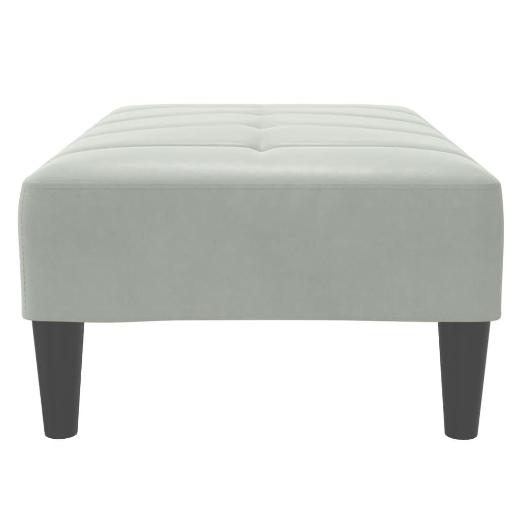 Fußhocker Hellgrau 77x55x31 cm Samt