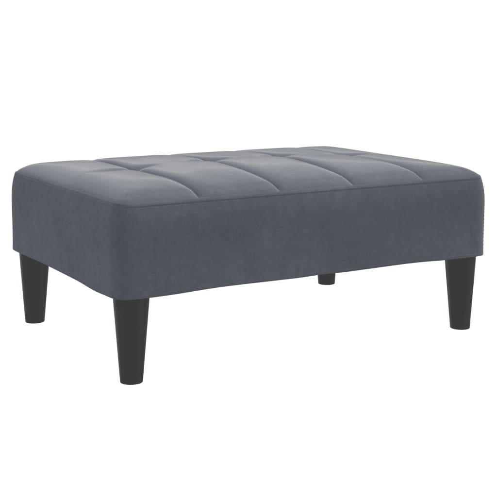 Fußhocker Dunkelgrau 77x55x31 cm Samt