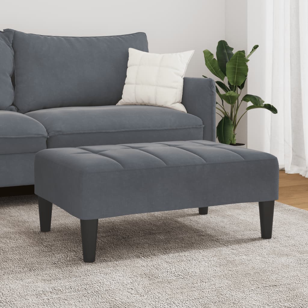 Fußhocker Dunkelgrau 77x55x31 cm Samt