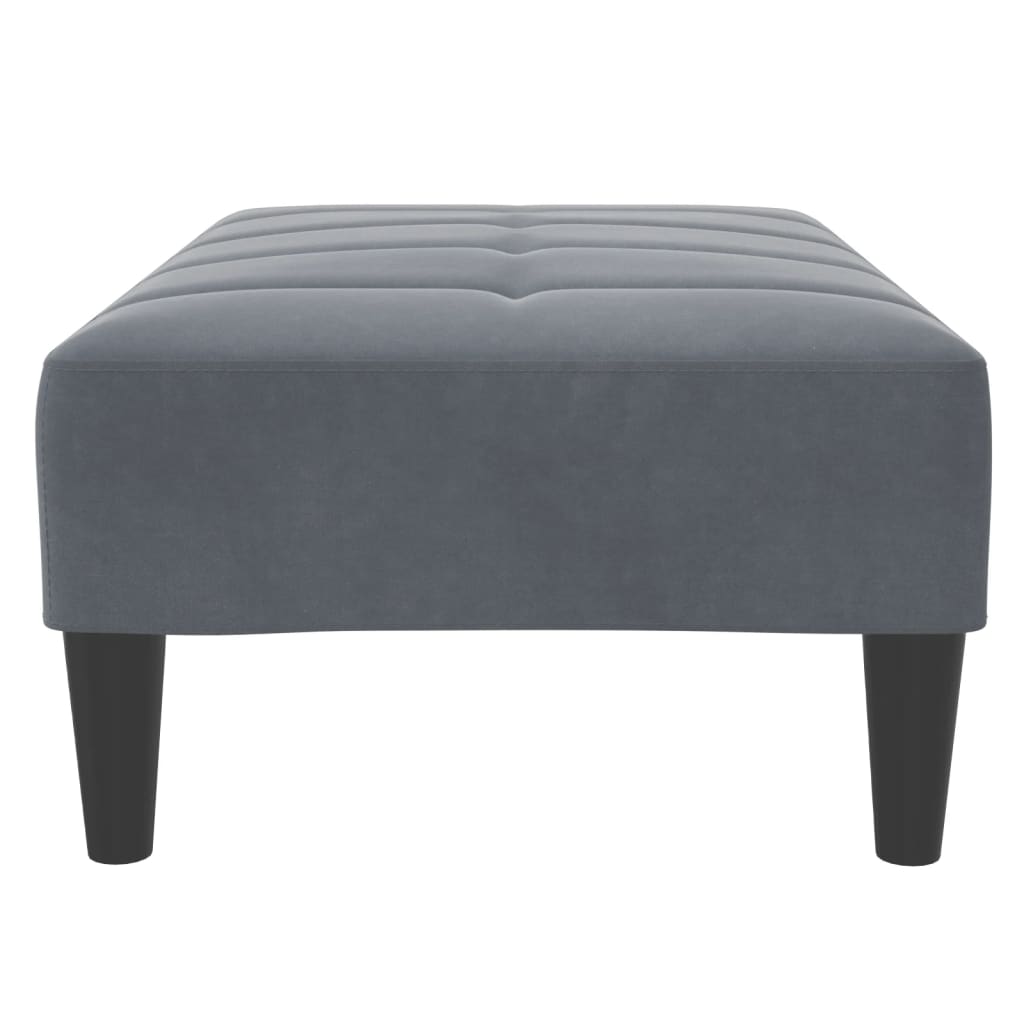 Fußhocker Dunkelgrau 77x55x31 cm Samt