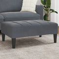 Fußhocker Dunkelgrau 77x55x31 cm Samt
