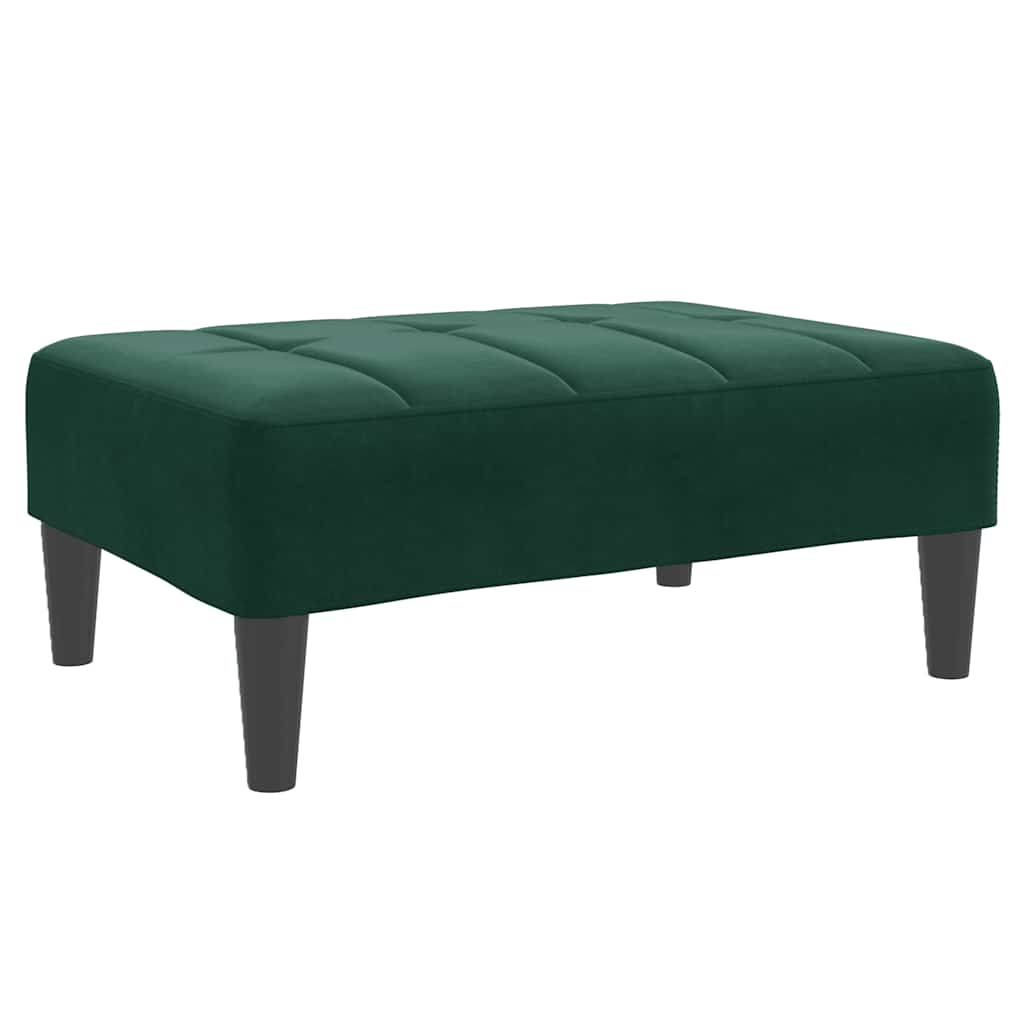 Fußhocker Dunkelgrün 77x55x31 cm Samt