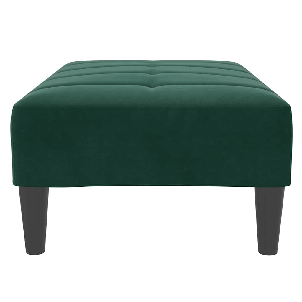 Fußhocker Dunkelgrün 77x55x31 cm Samt