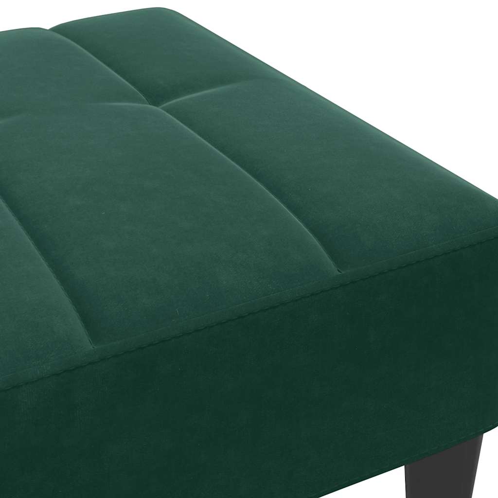 Fußhocker Dunkelgrün 77x55x31 cm Samt