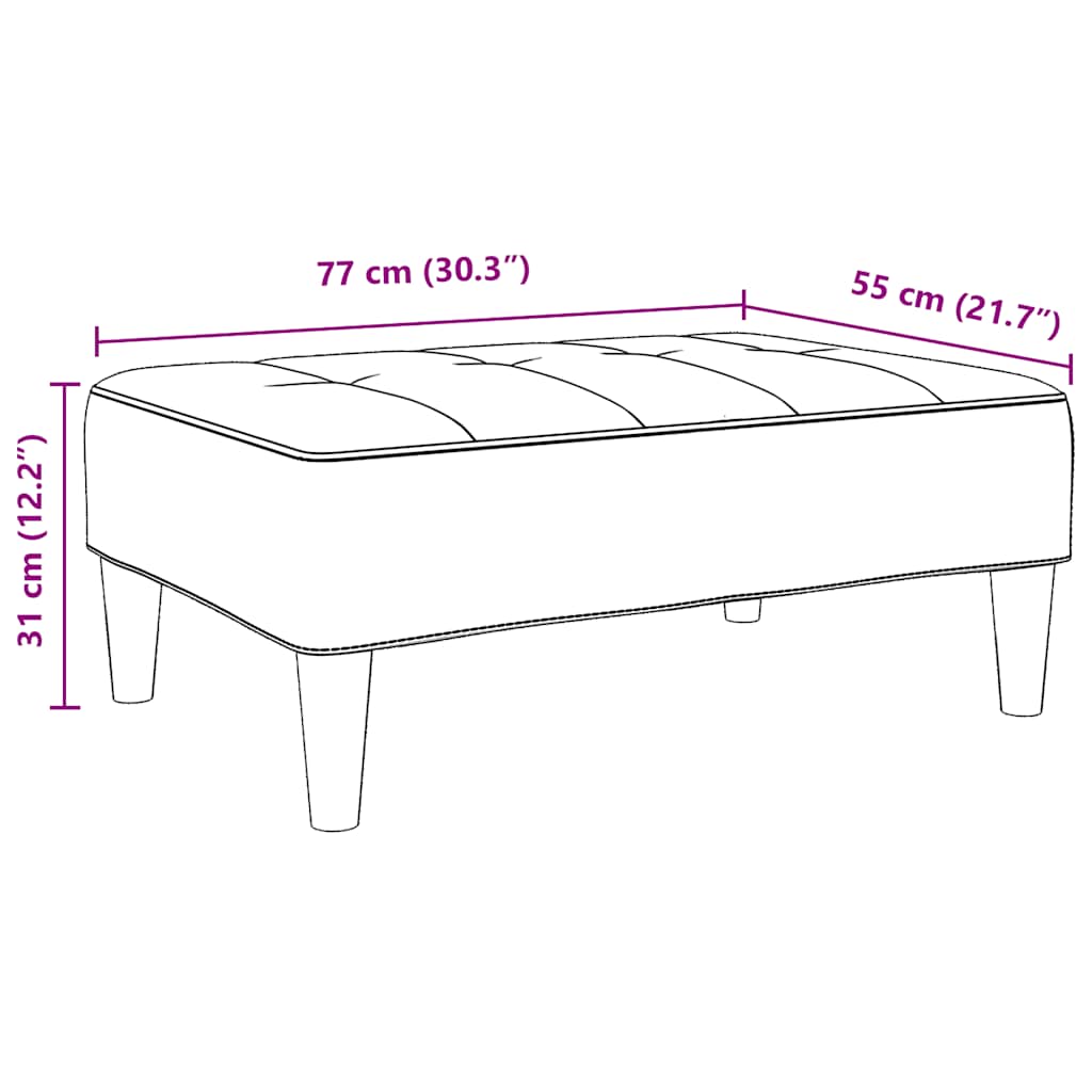 Fußhocker Dunkelgrün 77x55x31 cm Samt