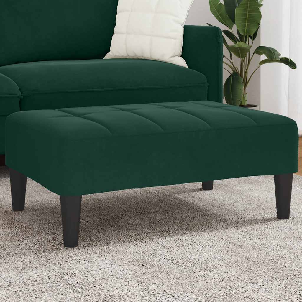 Fußhocker Dunkelgrün 77x55x31 cm Samt
