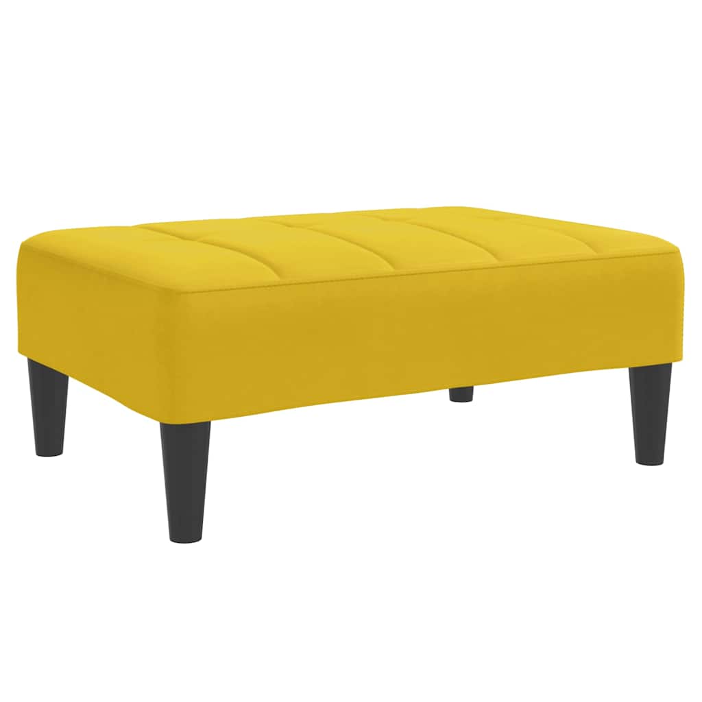 Fußhocker Gelb 77x55x31 cm Samt