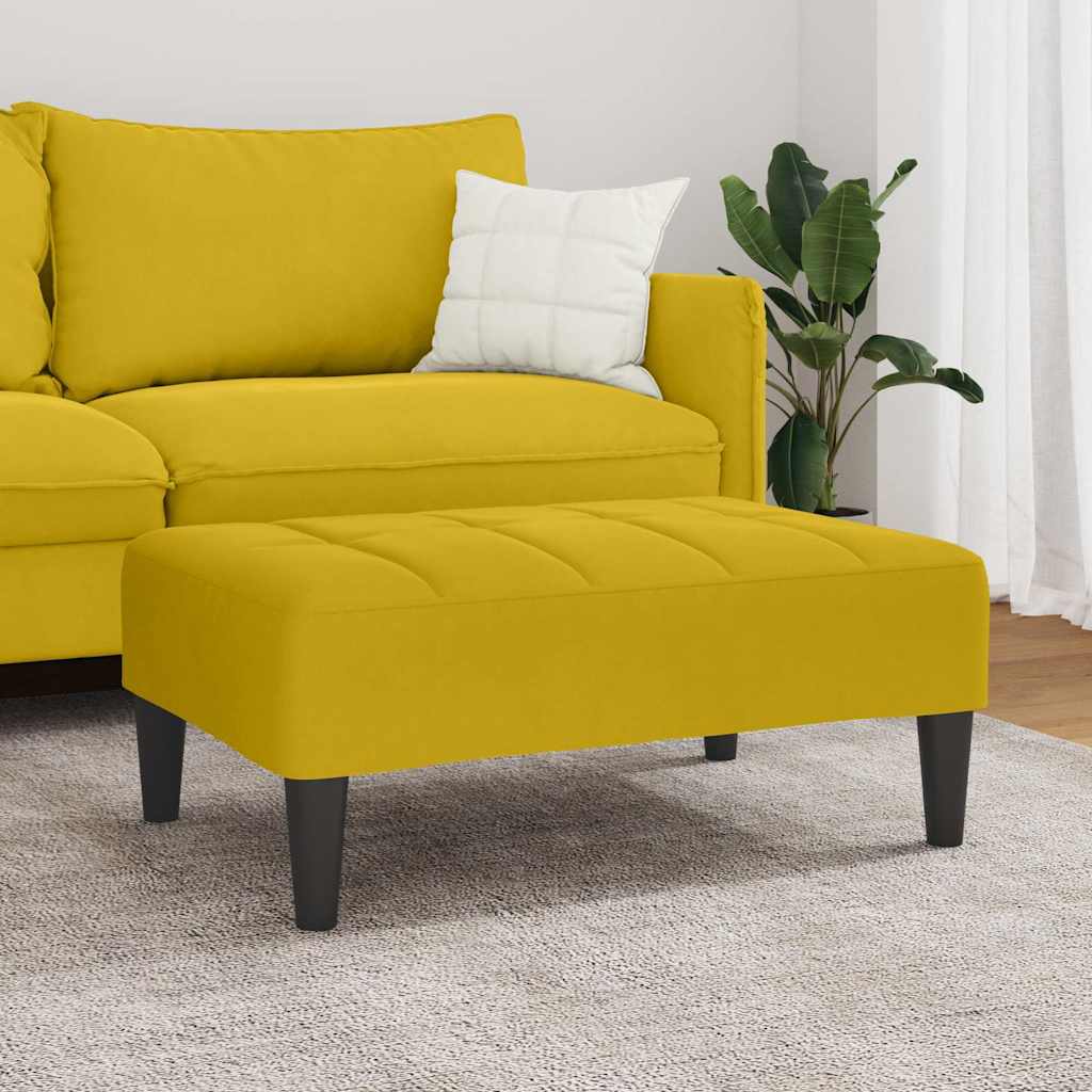 Fußhocker Gelb 77x55x31 cm Samt