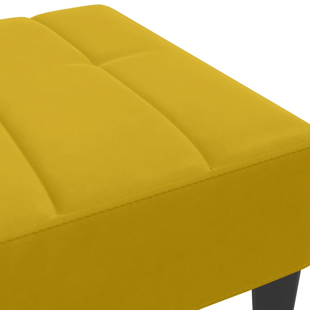 Fußhocker Gelb 77x55x31 cm Samt