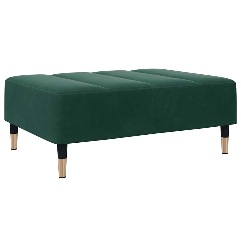 Fußhocker Dunkelgrün 77x55x31 cm Samt