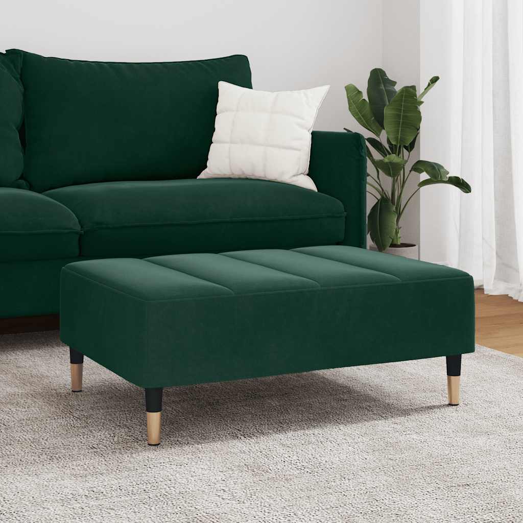 Fußhocker Dunkelgrün 77x55x31 cm Samt