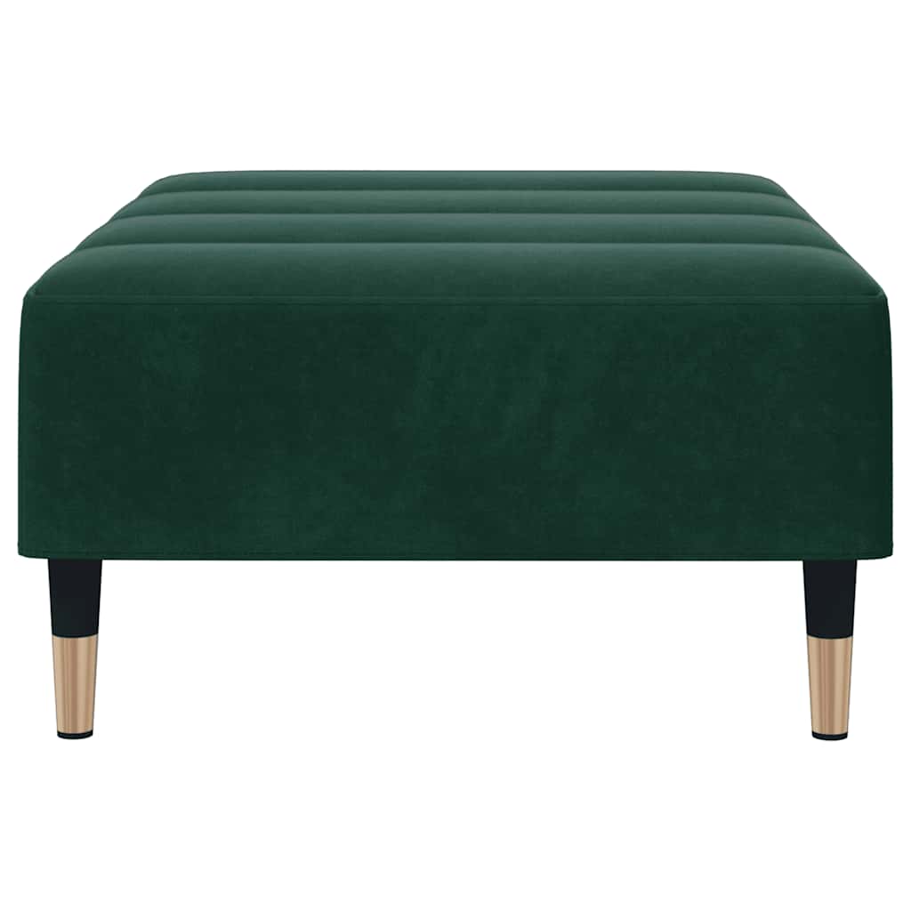 Fußhocker Dunkelgrün 77x55x31 cm Samt