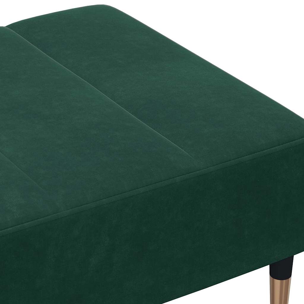 Fußhocker Dunkelgrün 77x55x31 cm Samt